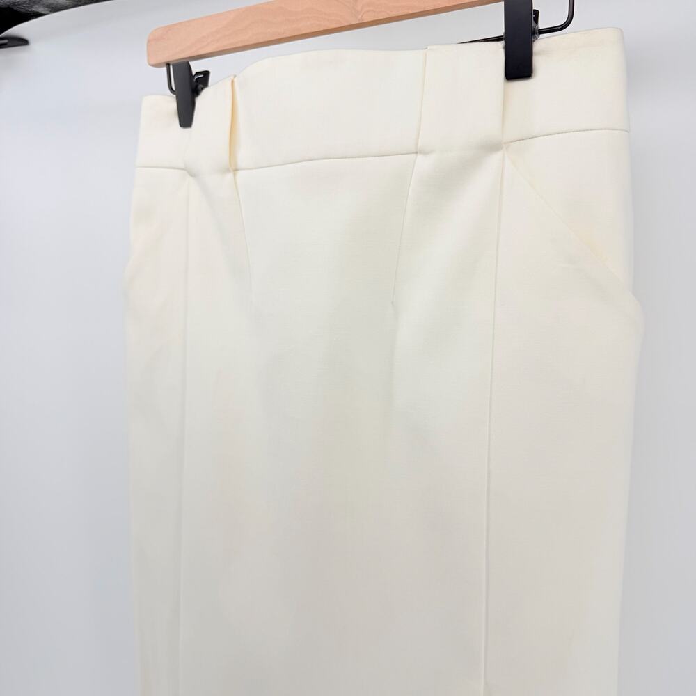 Archival Gucci 2007 Cream High-Waist Tailored Pencil Skirt IT 46 / US 10 Capsule - Picture 3 of 10